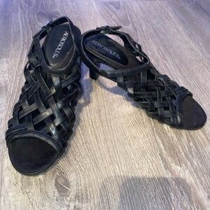 Strappy black Aerosoles Heels size 8.5 NWOT